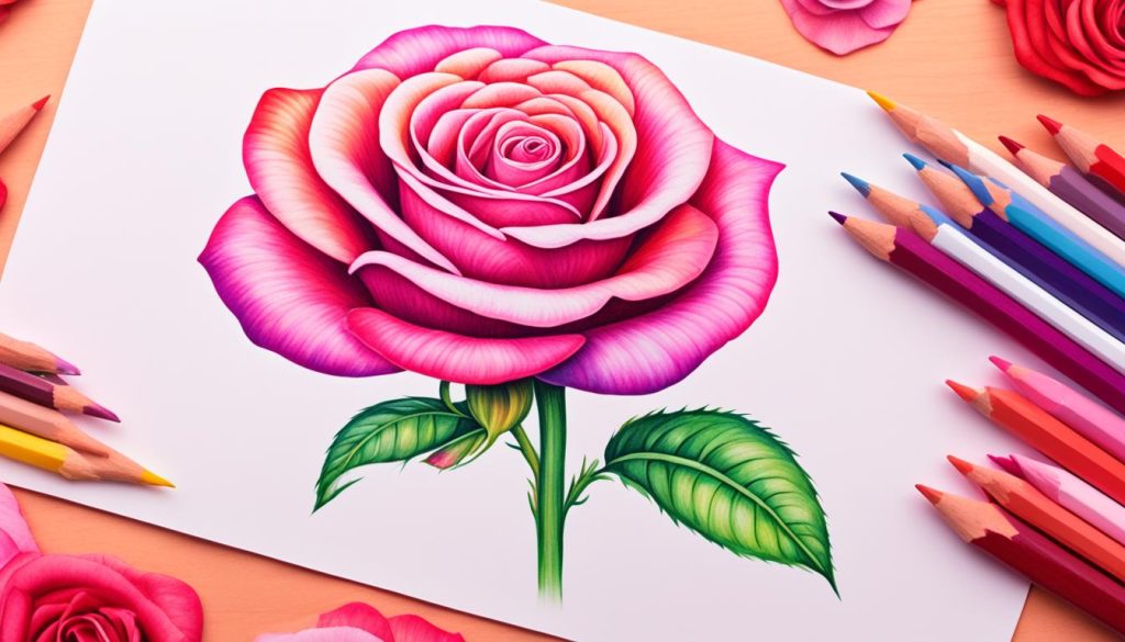 coloring a rose