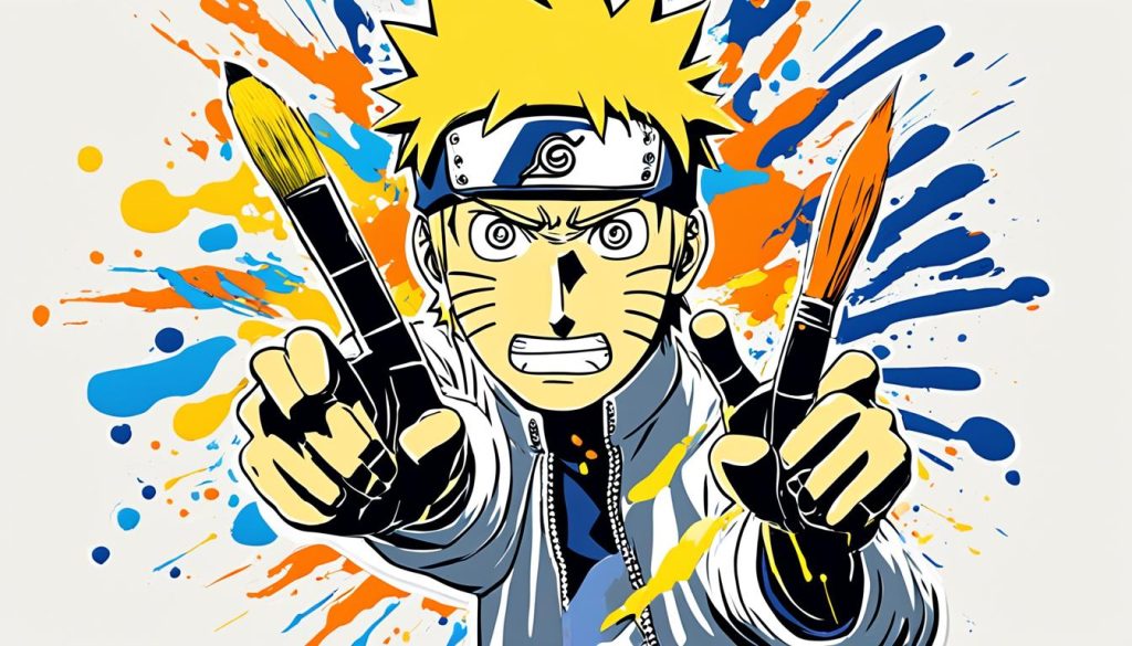 coloring naruto illustrations