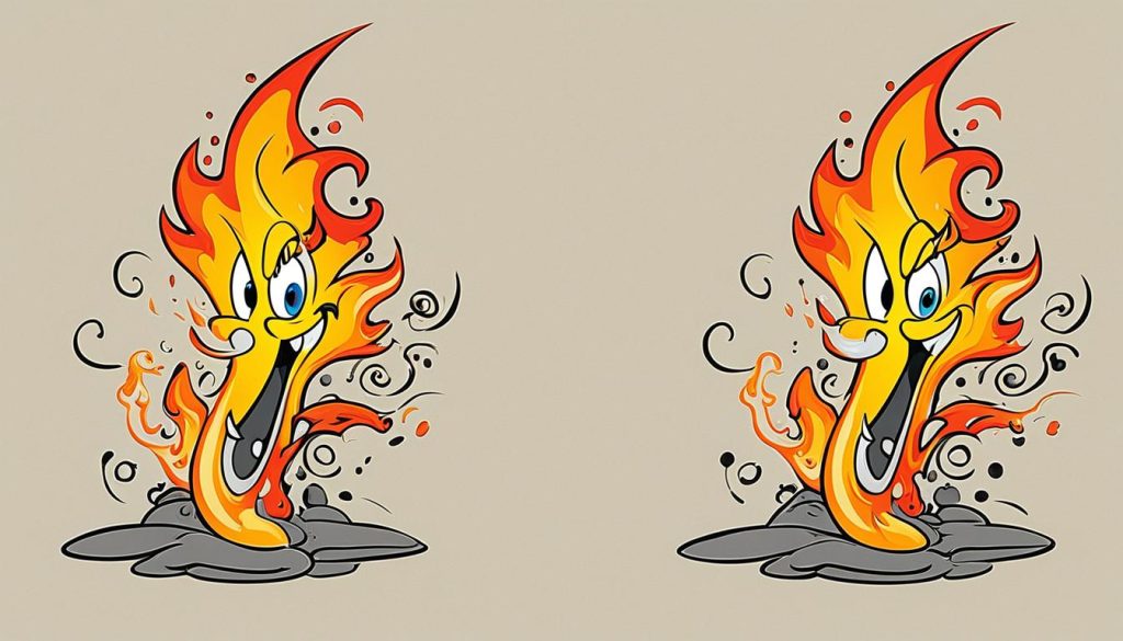 drawing flames