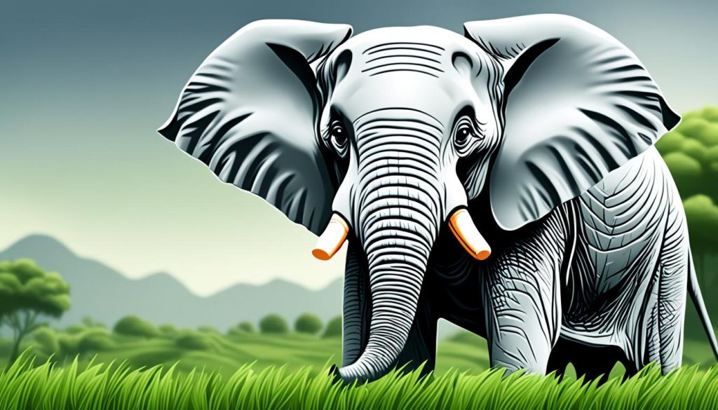 drawing of an elephant