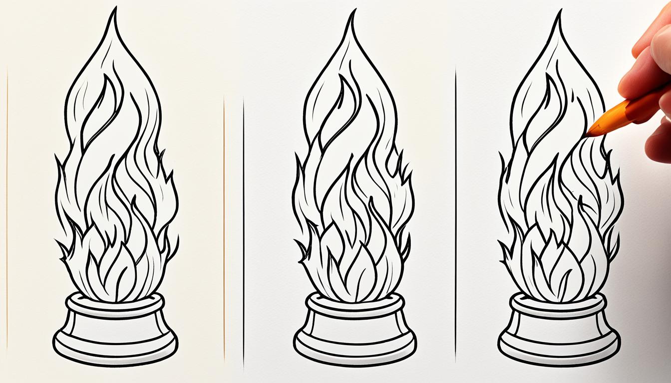 how to draw a flame
