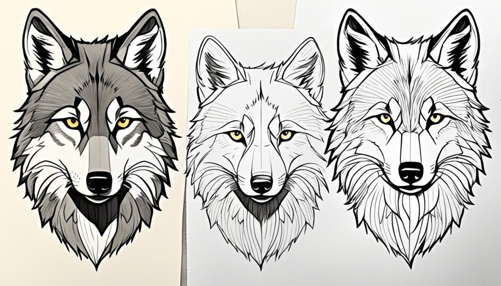 how to draw a wolf
