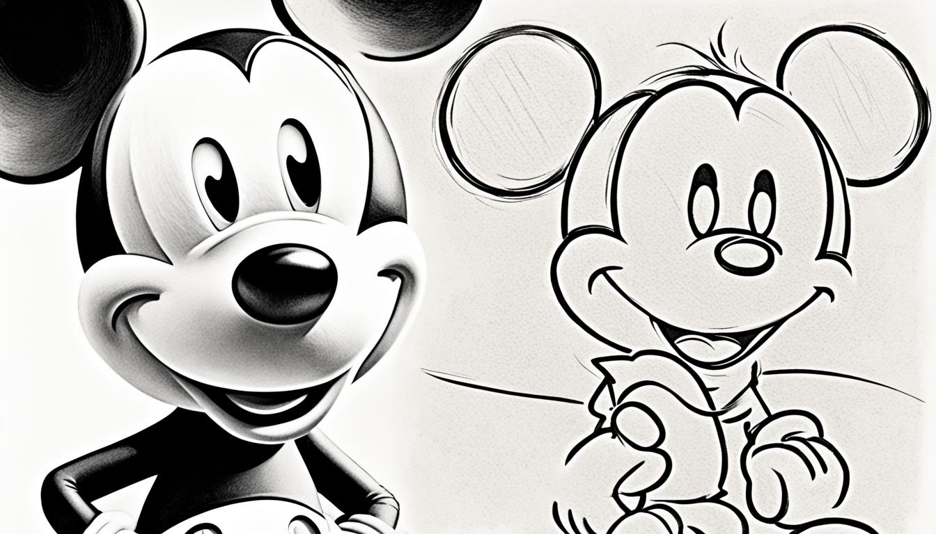 how to draw mickey mouse