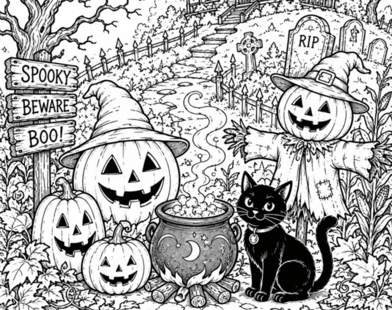 Spooky Halloween Coloring Pages Collection